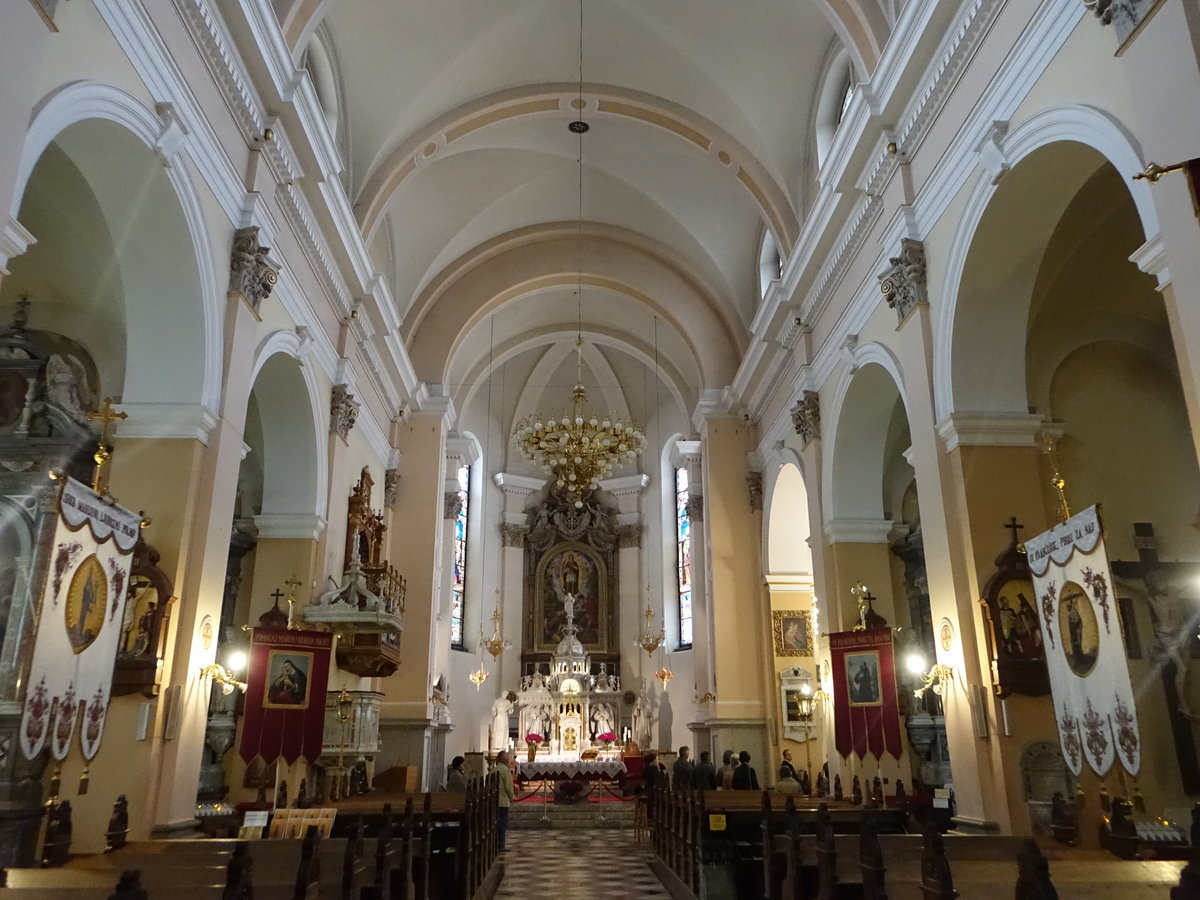 Brezje, Neorenaissance Innenraum der Wallfahrtskirche St. Veit, Gnadenbild vom slowenischen Maler Leopold Layer (05.05.2017)