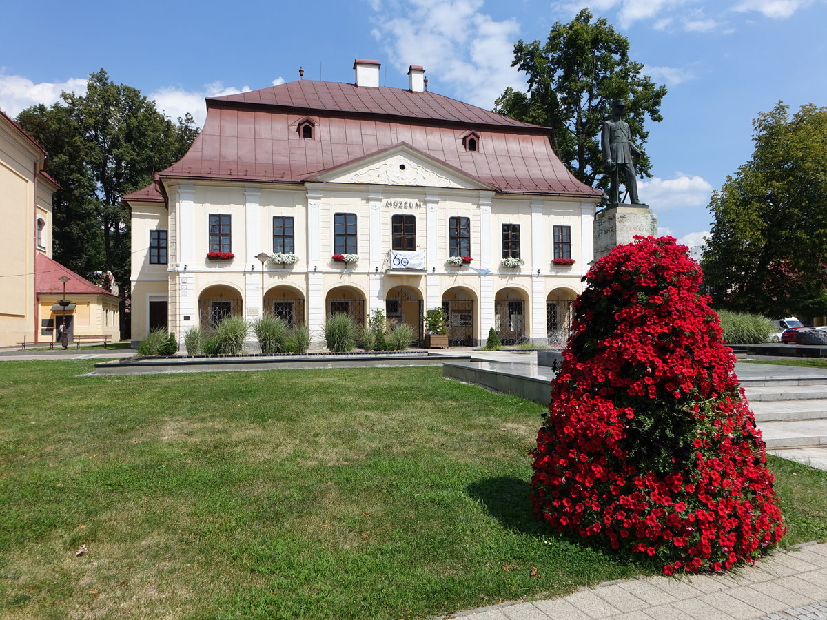 Brezno / Bries, Horehronske Museum und Rathaus am Stefanikovo Namesti (07.08.2020)