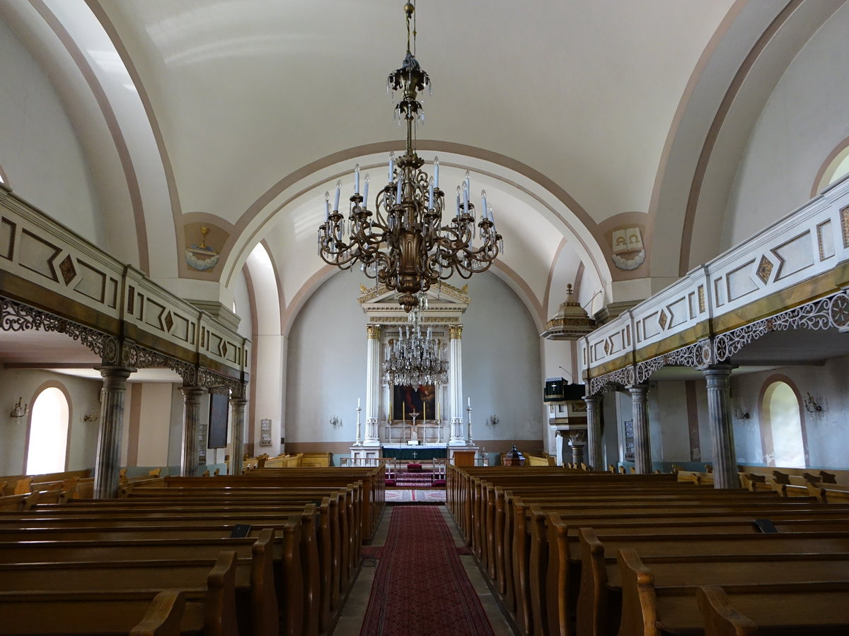 Brezno / Bries, klassizistischer Innenraum der Ev. Pfarrkirche (07.08.2020)