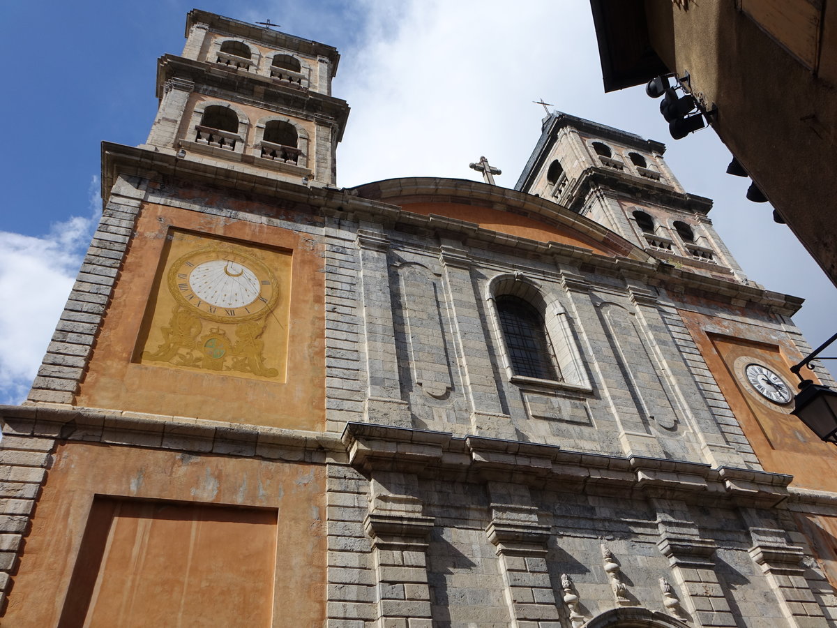 Briancon, Stiftskirche Notre-Dame-et-Saint-Nicolas, erbaut im 18. Jahrhundert durch den Architekten Vauban (23.07.2017)