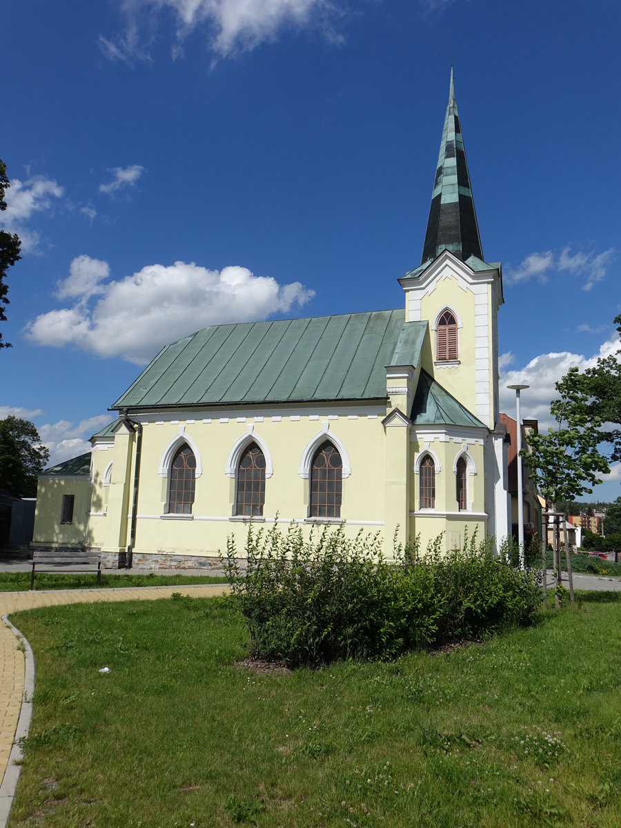 Bridlicna / Frdlant nad Moravic, Altkatholische Gedenkkirche des Josef II., erbaut 1911 (01.07.2020)