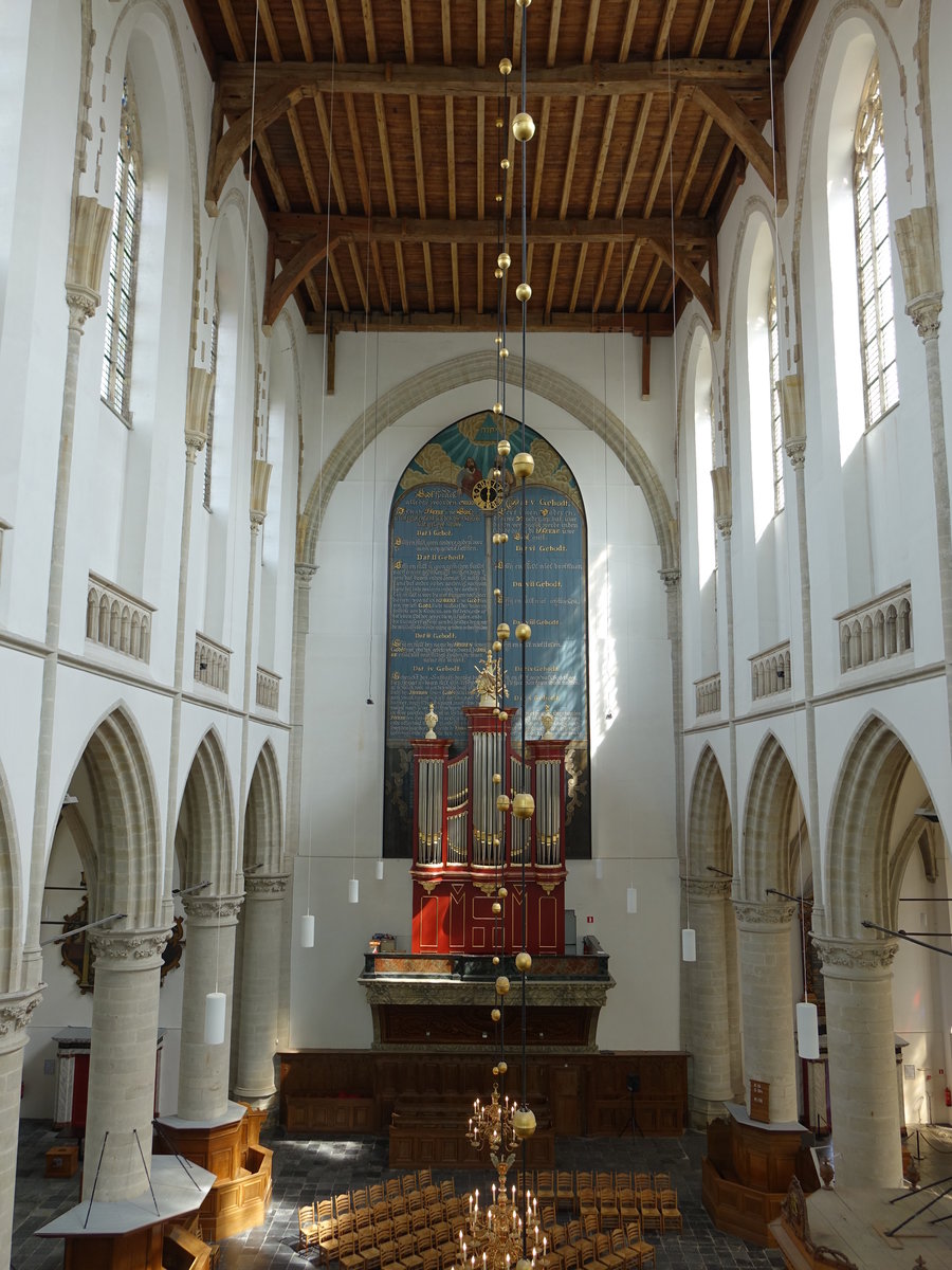 Brielle, Orgel von 1854 in der St. Catharina Kirche, erbaut durch den Orgelbauer Kam (11.05.2016)