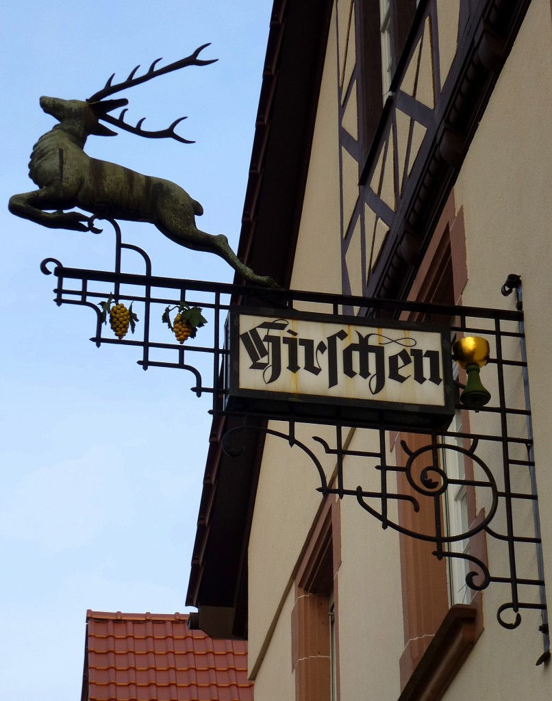 Britzingen im Markgrflerland, Gasthaus  Hirschen , Dez.2013