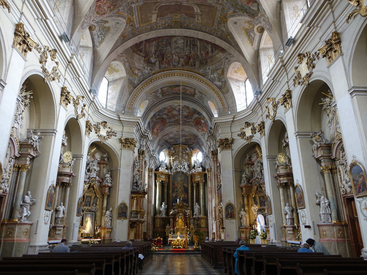 Brno/ Brnn, barocker Innenraum in der St. Johannes Kirche (30.05.2019)