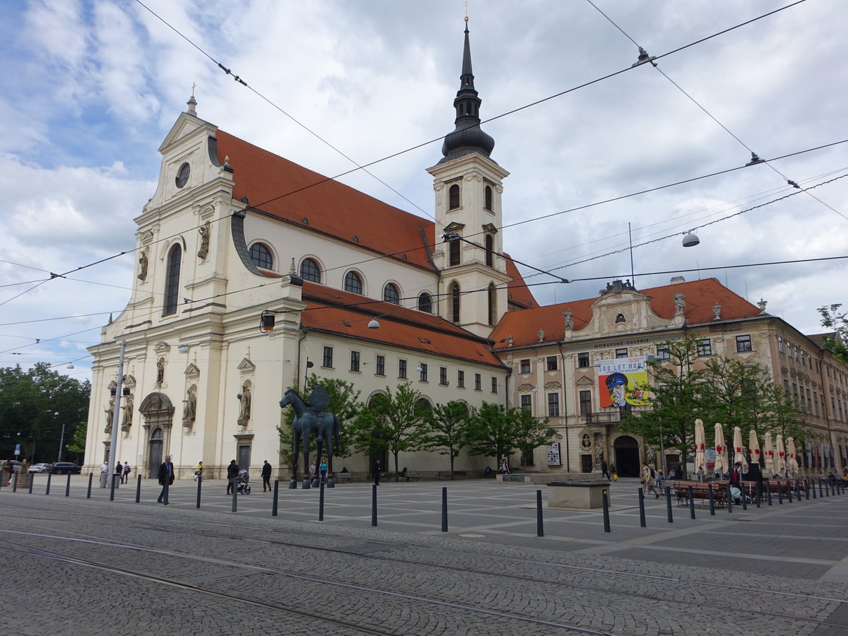 Brno/ Brnn, Klosterkirche Maria Himmelfahrt der Abtei St. Thomas, erbaut ab 1329 (30.05.2019)