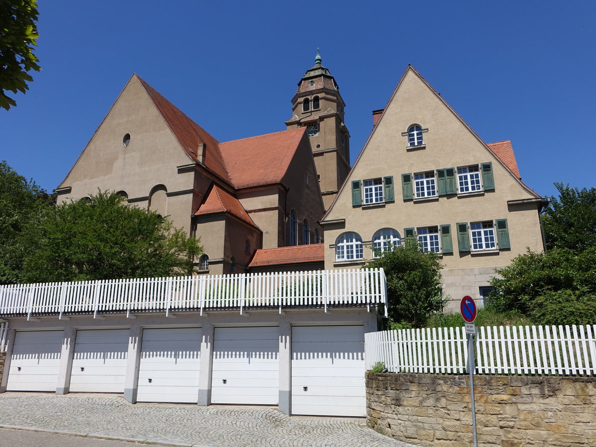 Brtzingen, ev. Christuskirche, erbaut von 1909 bis 1912 durch Baurat Henz (01.07.2018)