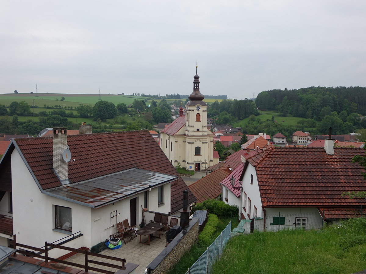 Brtnice, Pfarrkirche St. Jakob, erbaut von 1776 bis 1784 (29.05.2019)