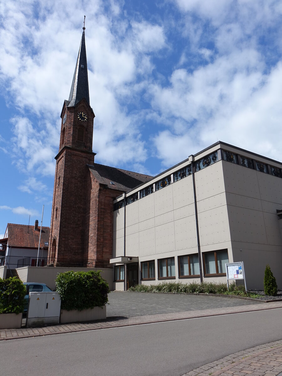 Bruchmhlbach, Pfarrkirche St. Maria Magdalena, erbaut 1860 (16.05.2021)
