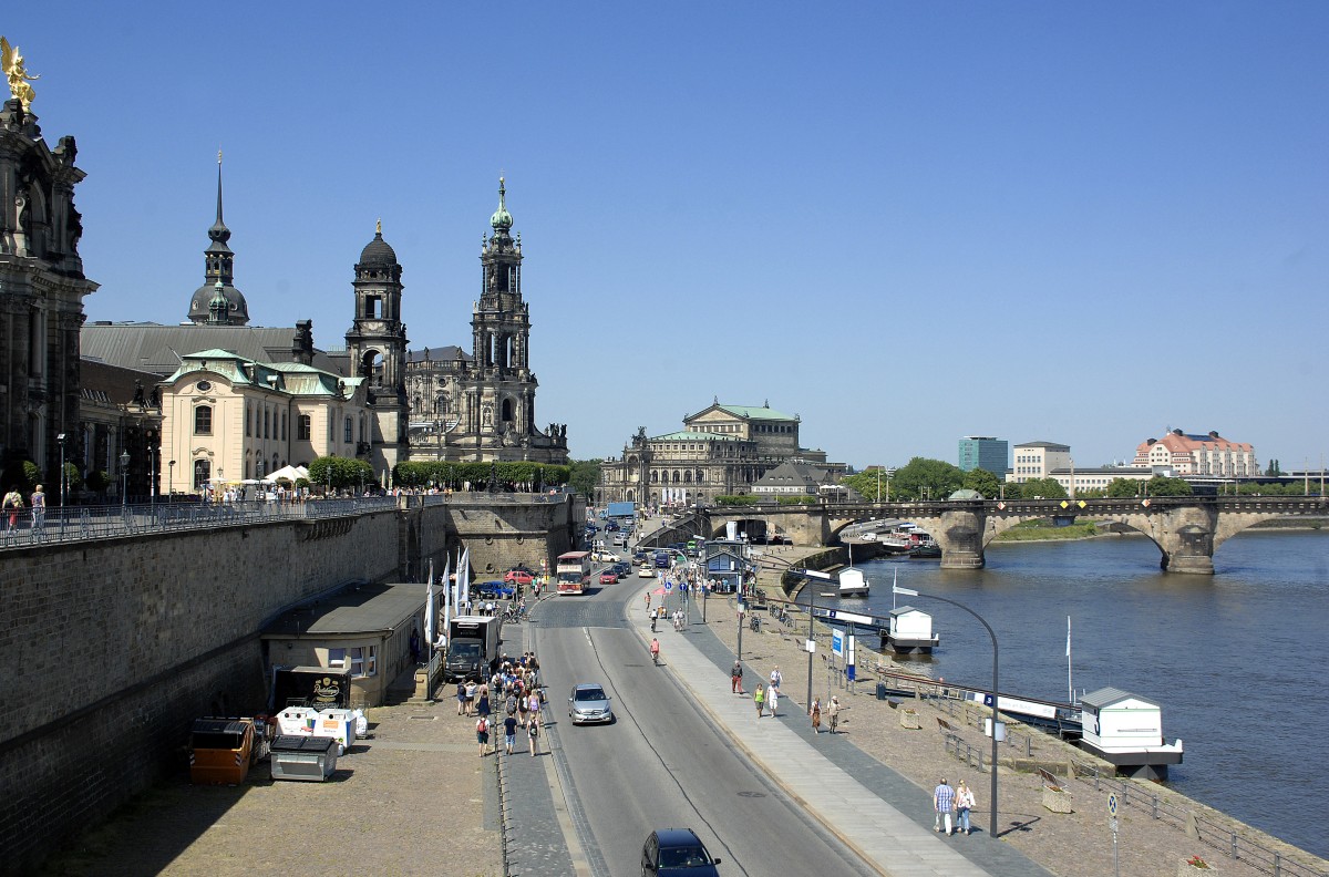 Brhlsche Terrasse in Dresden. Aufnahmedatum: 7. Mai 2014.