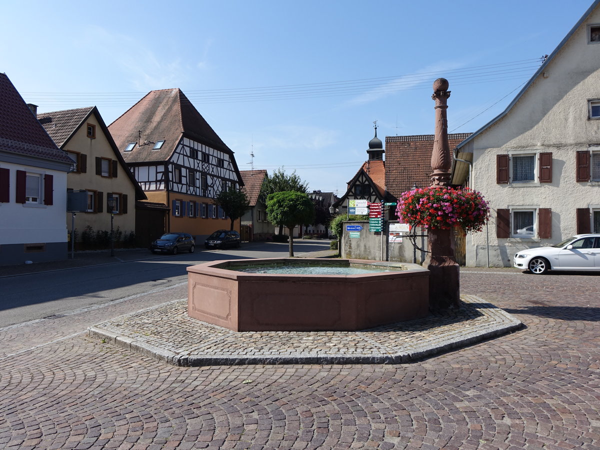 Brunnen in der Hauptstrae von Btzingen (15.08.2016)