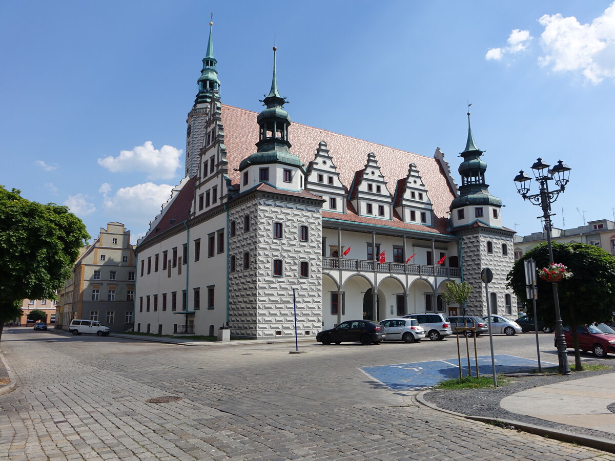 Brzeg / Brieg, historisches Rathaus, erbaut von 1570 bis 1577 im Renaissancestil von Jakob Pahr und Bernhard Niuron (19.06.2021)