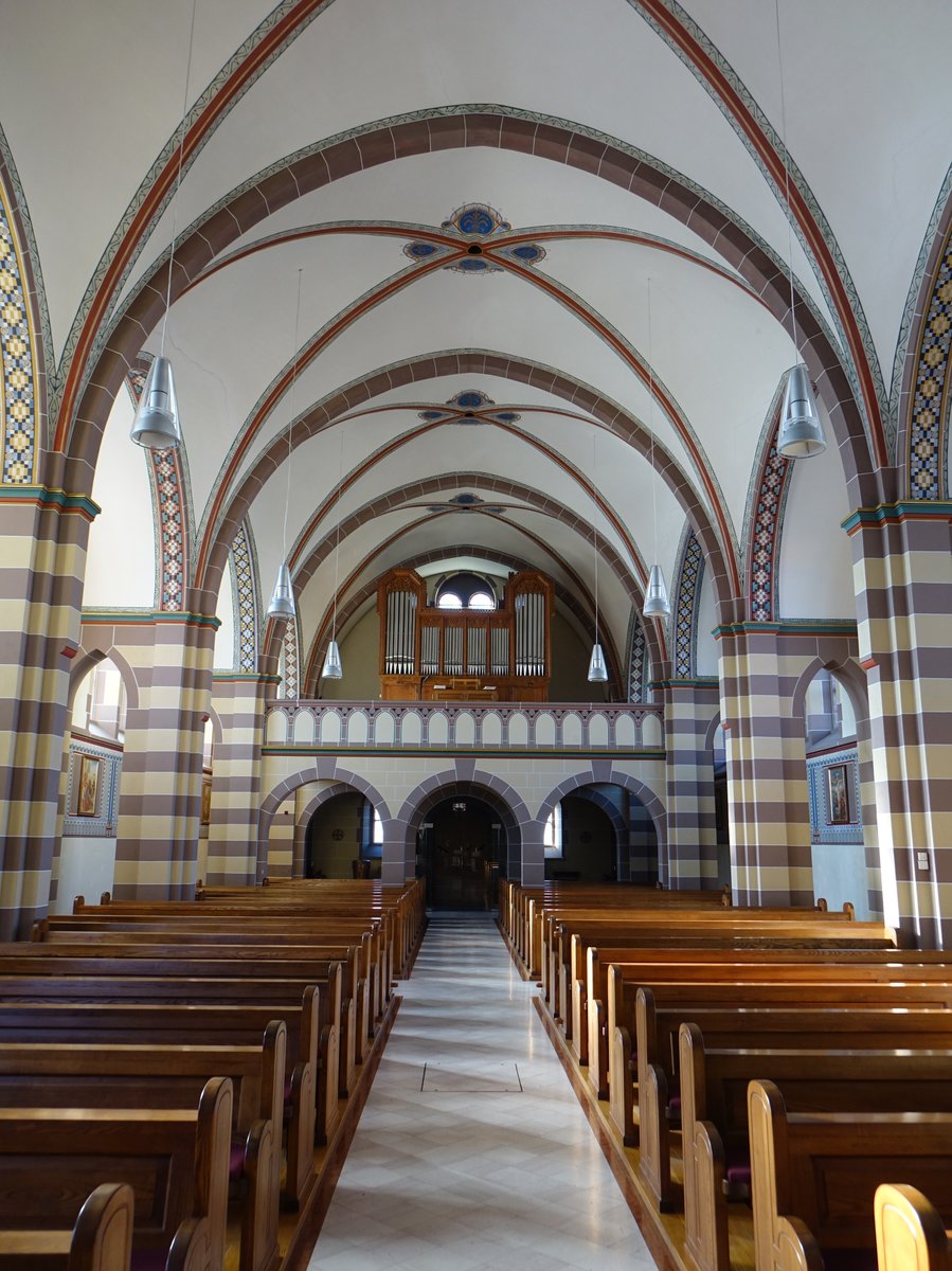 Bubsheim, Orgelempore mit Gebr. Stehle Orgel in der St. Jakobus Kirche (31.12.2016)