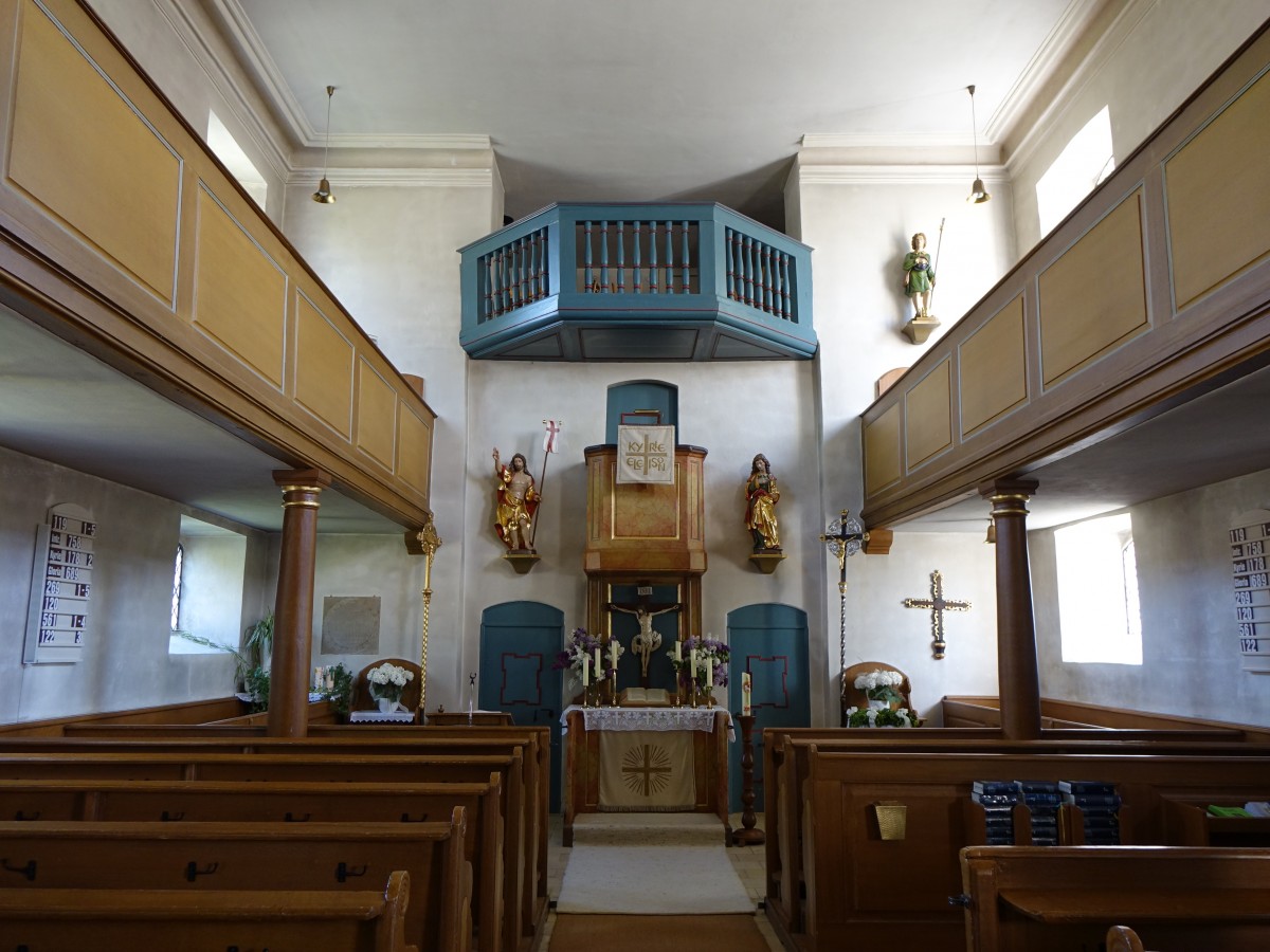 Buch am Wald, Innenraum der Ev. St. Wendel Kirche (14.05.2015)