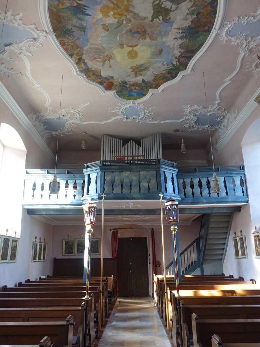 Buch, Orgelempore in der kath. Pfarrkirche St. Jakobus (15.10.2018)