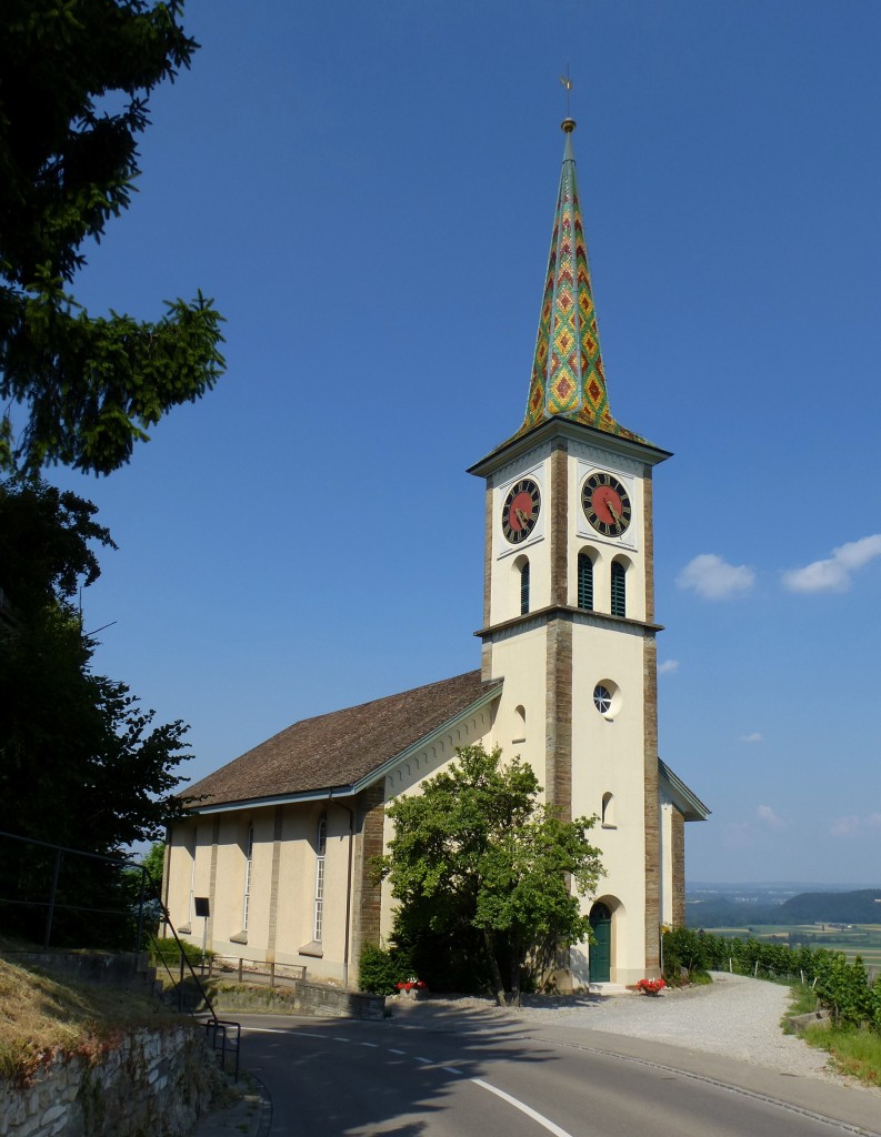 Buchberg, die Kirche, nach einem Brand 1974 neu aufgebaut, Juli 2013