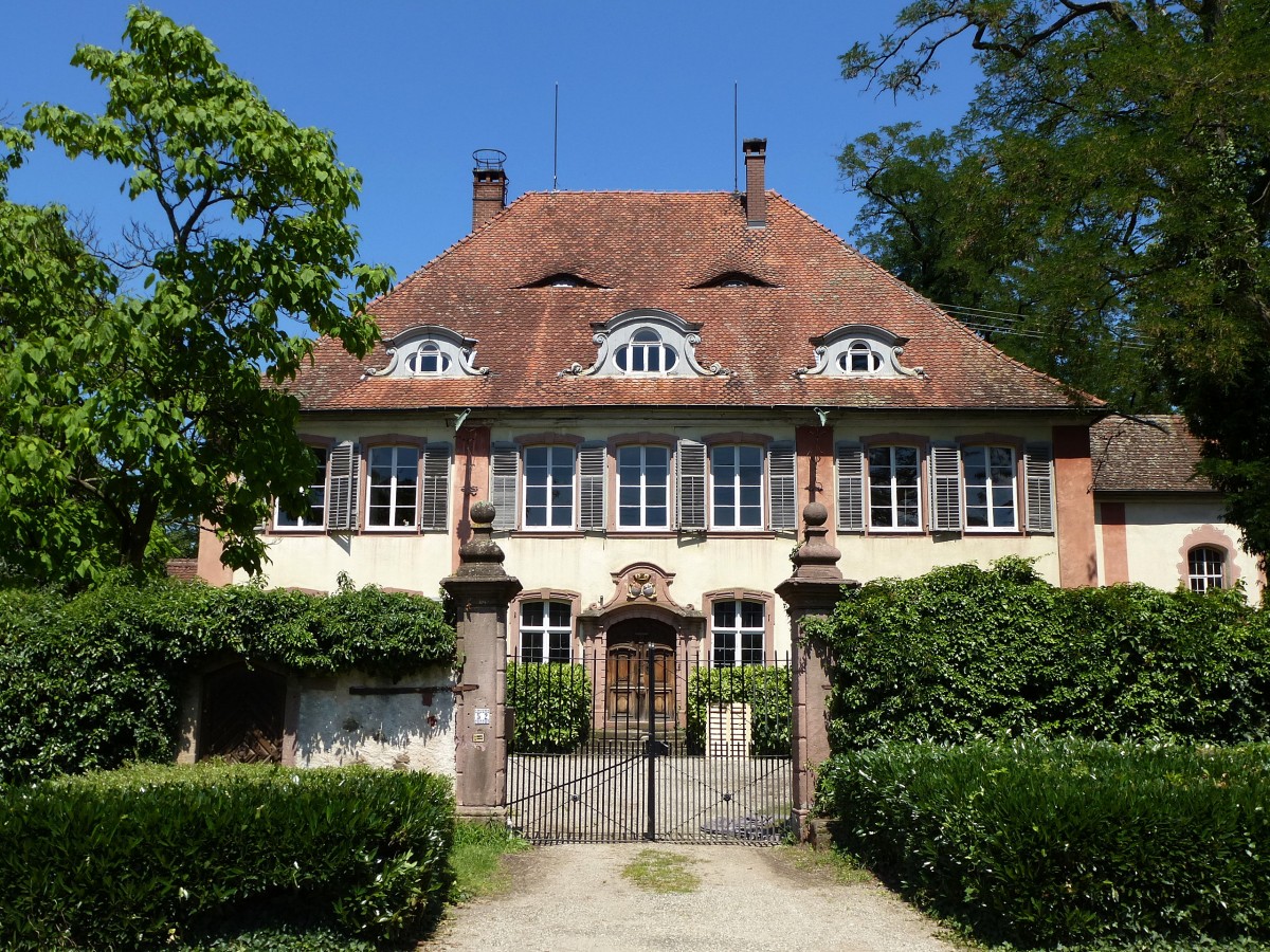 Buchholz im Landkreis Emmendingen, das 1760 erbaute Schlo, kann nicht besichtigt werden, Juli 2014