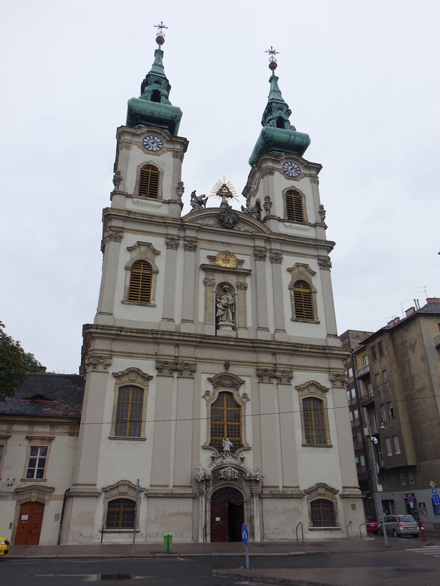 Budapest, St. Anna Kirche am Batthyany Platz, erbaut bis 1732 (26.08.2018)