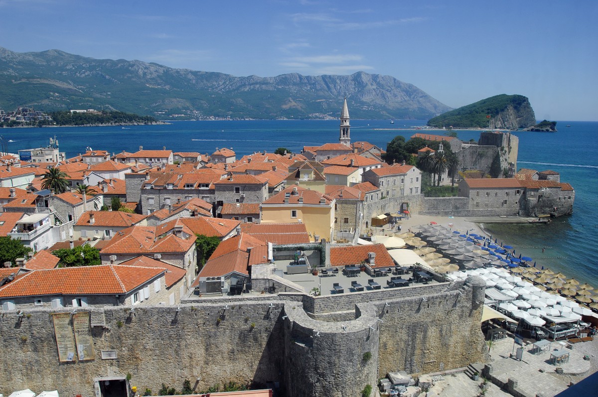 Budva an der Adriakste. Aufnahmedatum: 28. Juni 2012.