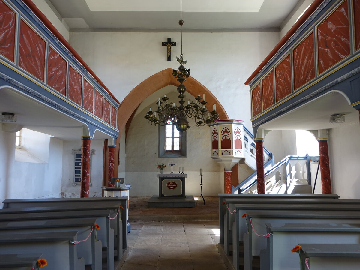 Brden, Innenraum der evangelischen St. Katharina (09.05.2021)