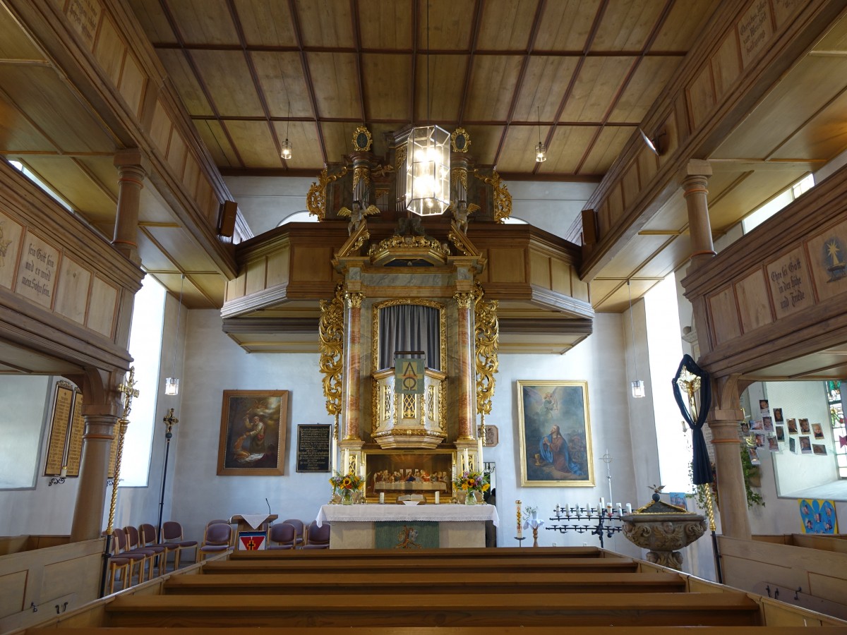 Brglein, Innenraum der Ev. St. Johannes Kirche (02.08.2015)