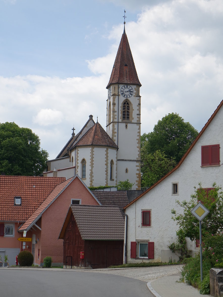 Bsslingen, Pfarrkirche St. Martin, Chor 15. Jahrhundert, Langhaus erbaut von 1893 bis 1895 (25.05.2017)