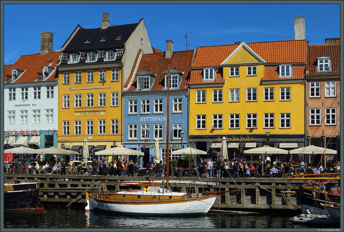 Bunte Huser am Nyhavn in Kopenhagen. (26.04.2019)