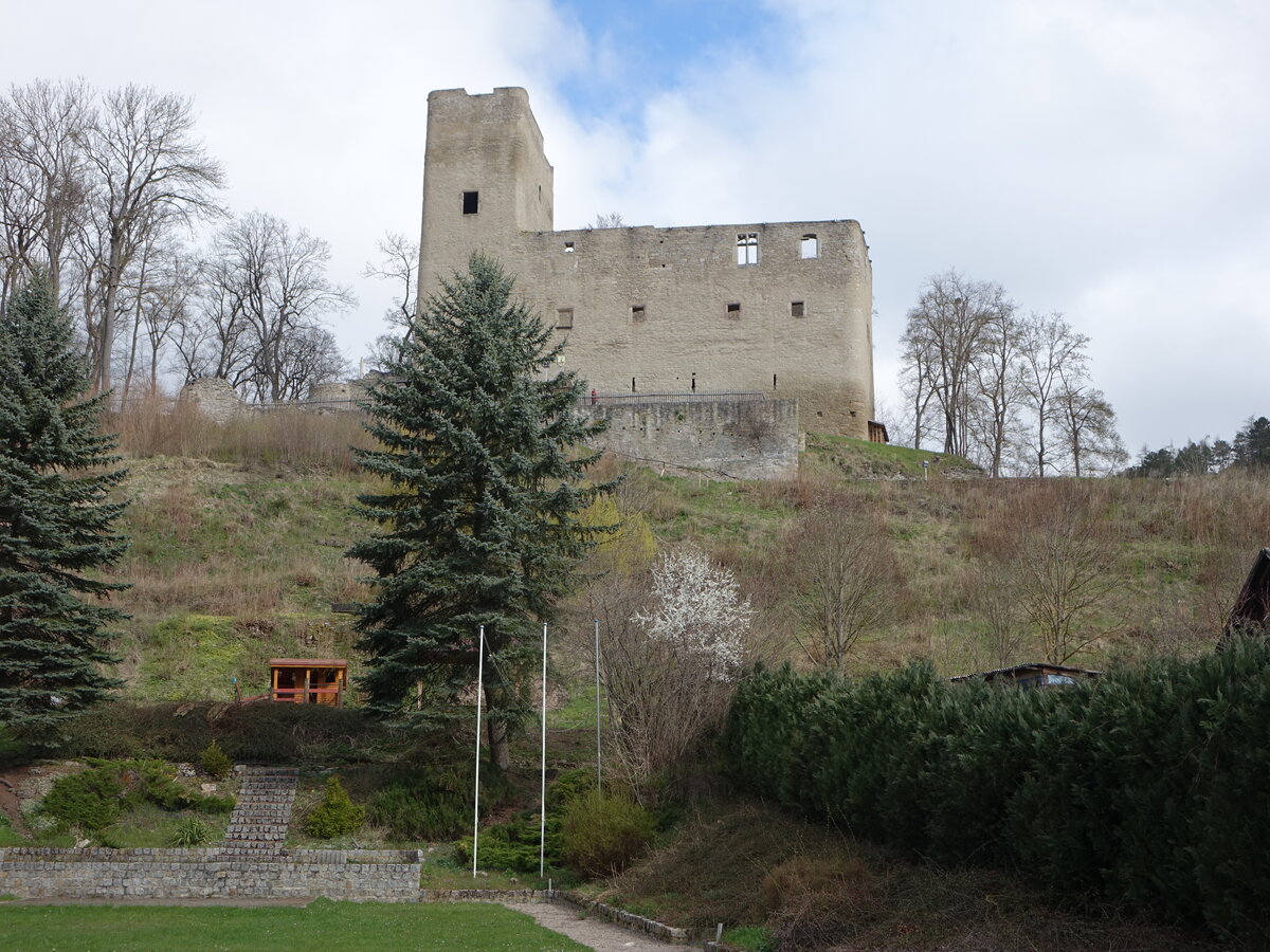 Burg Liebenstein, erbaut im 12. Jahrhundert von den Käfernburgern (16.04.2022)