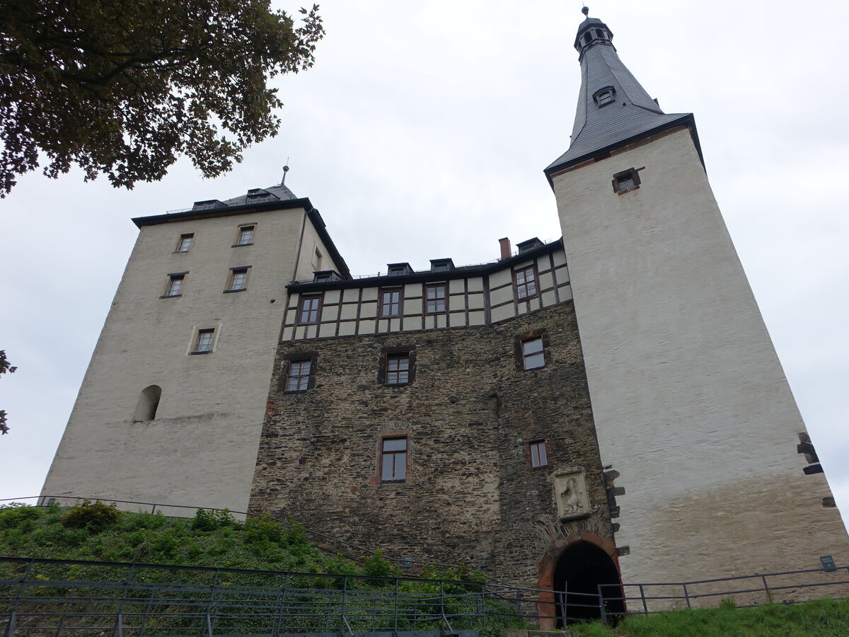 Burg Mylau, Spornburg erbaut ab 1180 unter Kaiser Barbarossa (12.08.2023)
