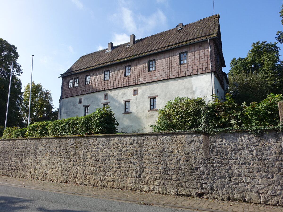Burg Ottenstein, Wasserburg der Grafen von Everstein, erbaut Ende des 13. Jahrhundert (30.09.2023)