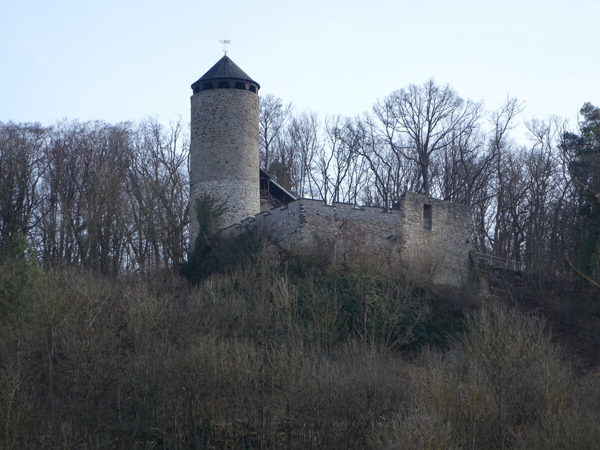 Burg Philippstein, erbaut ab 1390 durch den Landgrafen Philipp I. von Nassau-Weilburg und Saarbrcken (12.03.2022)