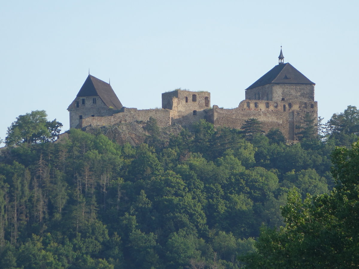 Burg Tocnik, erbaut um 1400 durch Knig Wenzel IV, Umbau von 1434 bis 1543 durch die Herren von Wartenberg (27.06.2020)