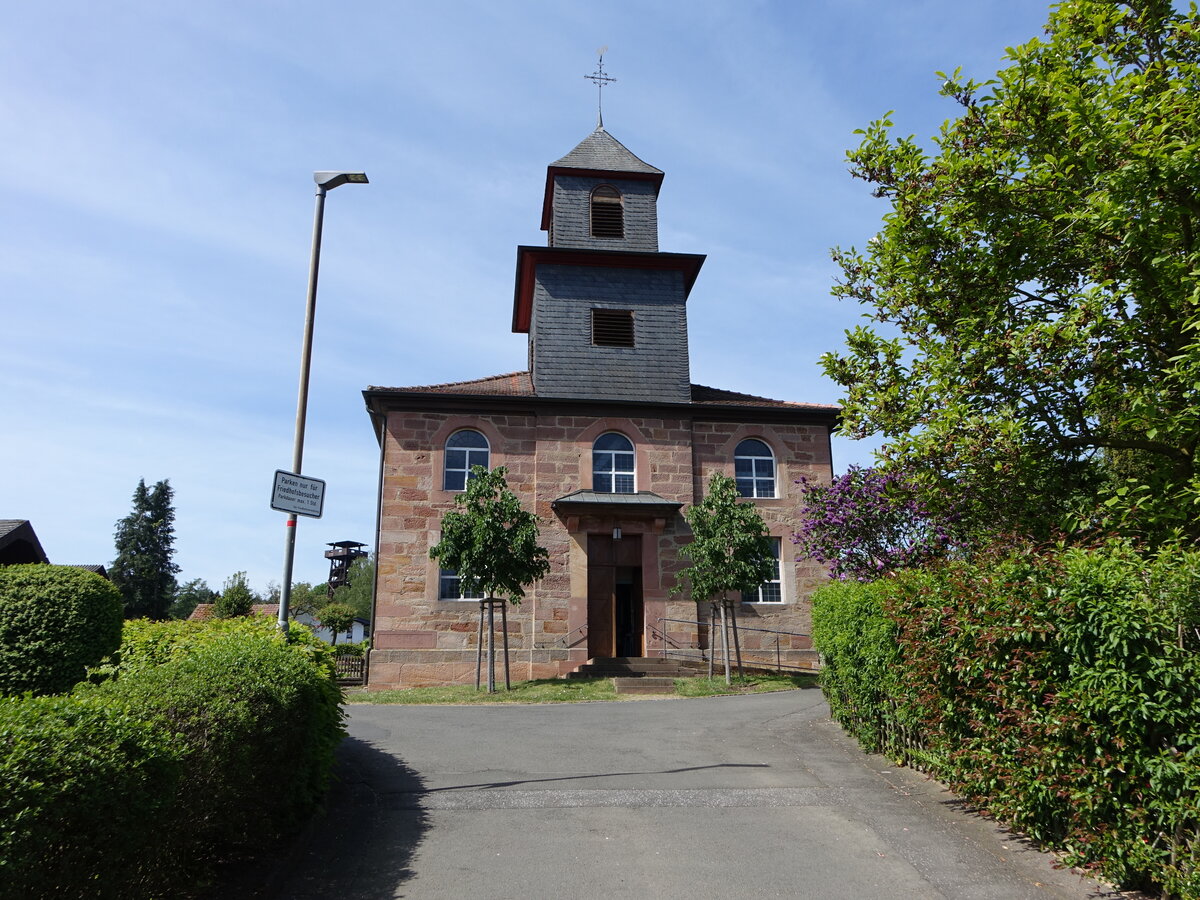 Burgholz, evangelische St. Katharina Kirche, erbaut von 1832 bis 1834 (15.05.2022)