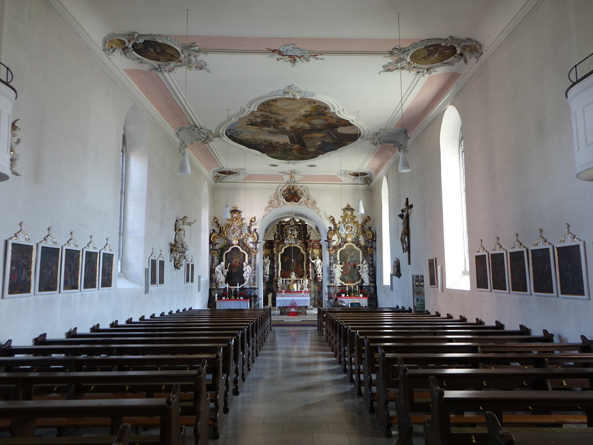 Burglauer, barocker Innenraum der kath. Pfarrkirche St. Petrus und Paulus (08.07.2018)