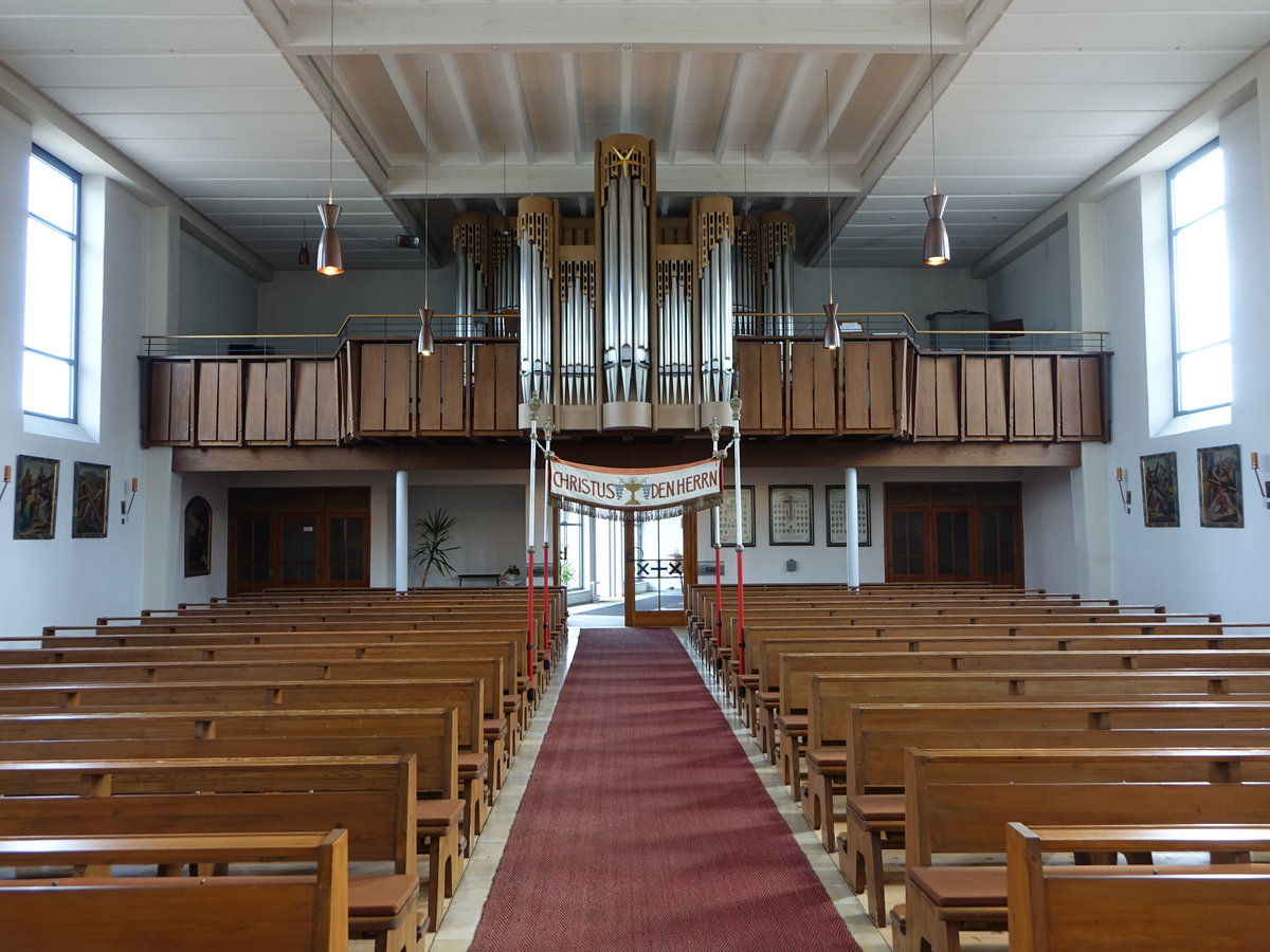 Burkhardsreuth, Orgelempore in der kath. Pfarrkirche St. Jakobus (20.05.2018)