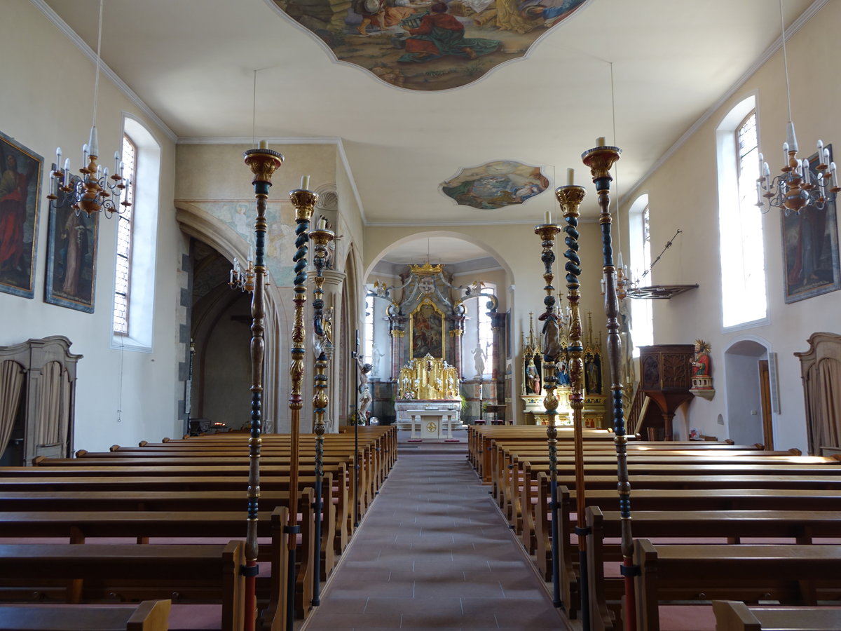 Burkheim, Innenraum der St. Pankratius Kirche (14.08.2016)