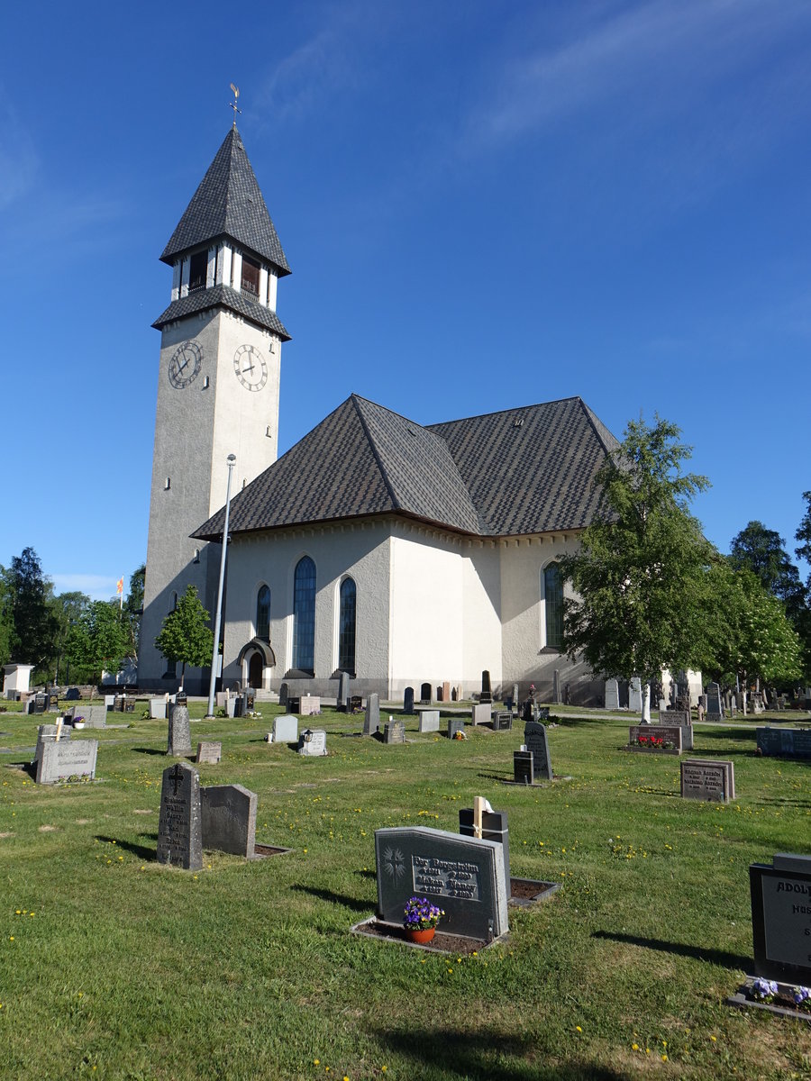 Burtrsk, Ev. Kirche, erbaut 1949 durch Bengt Romare (02.06.2018)