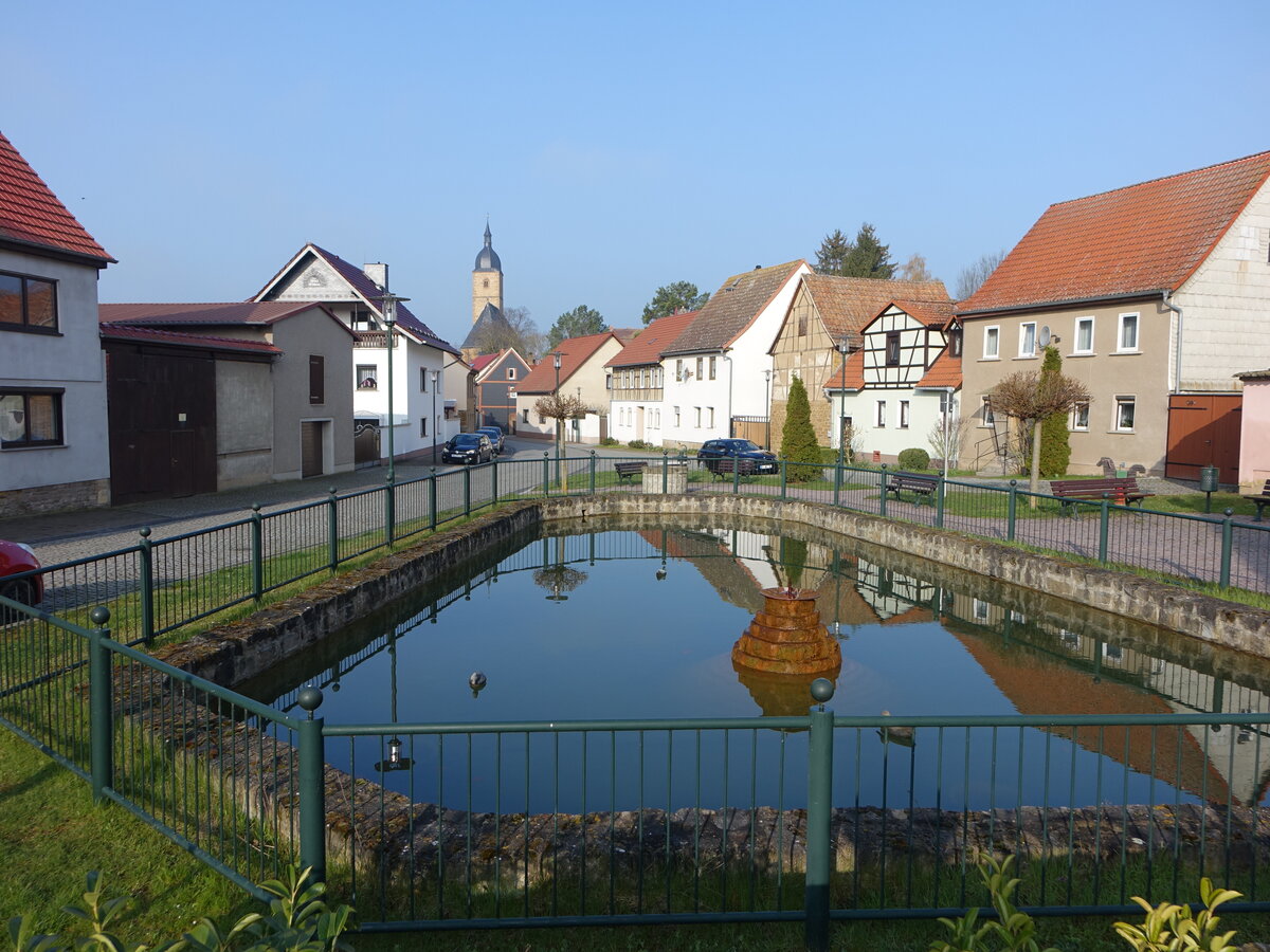 Buttelstedt, Huser am Lschteich an der Raupengasse (09.04.2023)