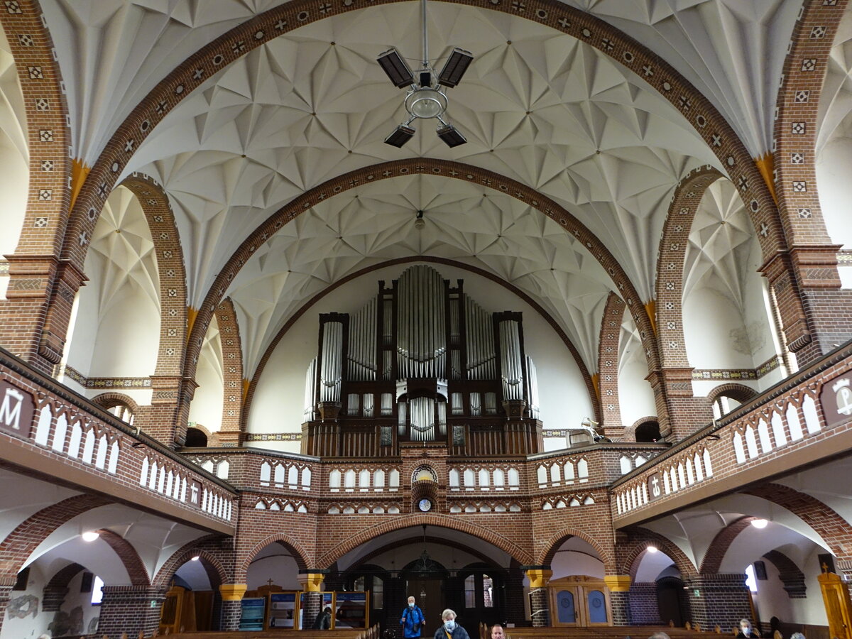 Bydgoszcz / Bromberg, Orgelempore in der Pfarrkirche St. Andreas (06.08.2021)