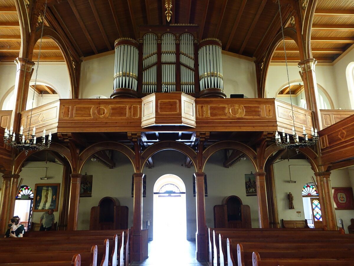 Bytow / Btow, Orgelempore in der Pfarrkirche St. Katharina (01.08.2021)