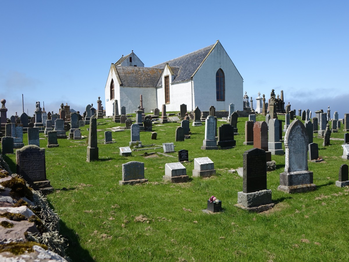 Caithness, Canisbay Parish Church an der A836 Kstenstrae (06.07.2015)