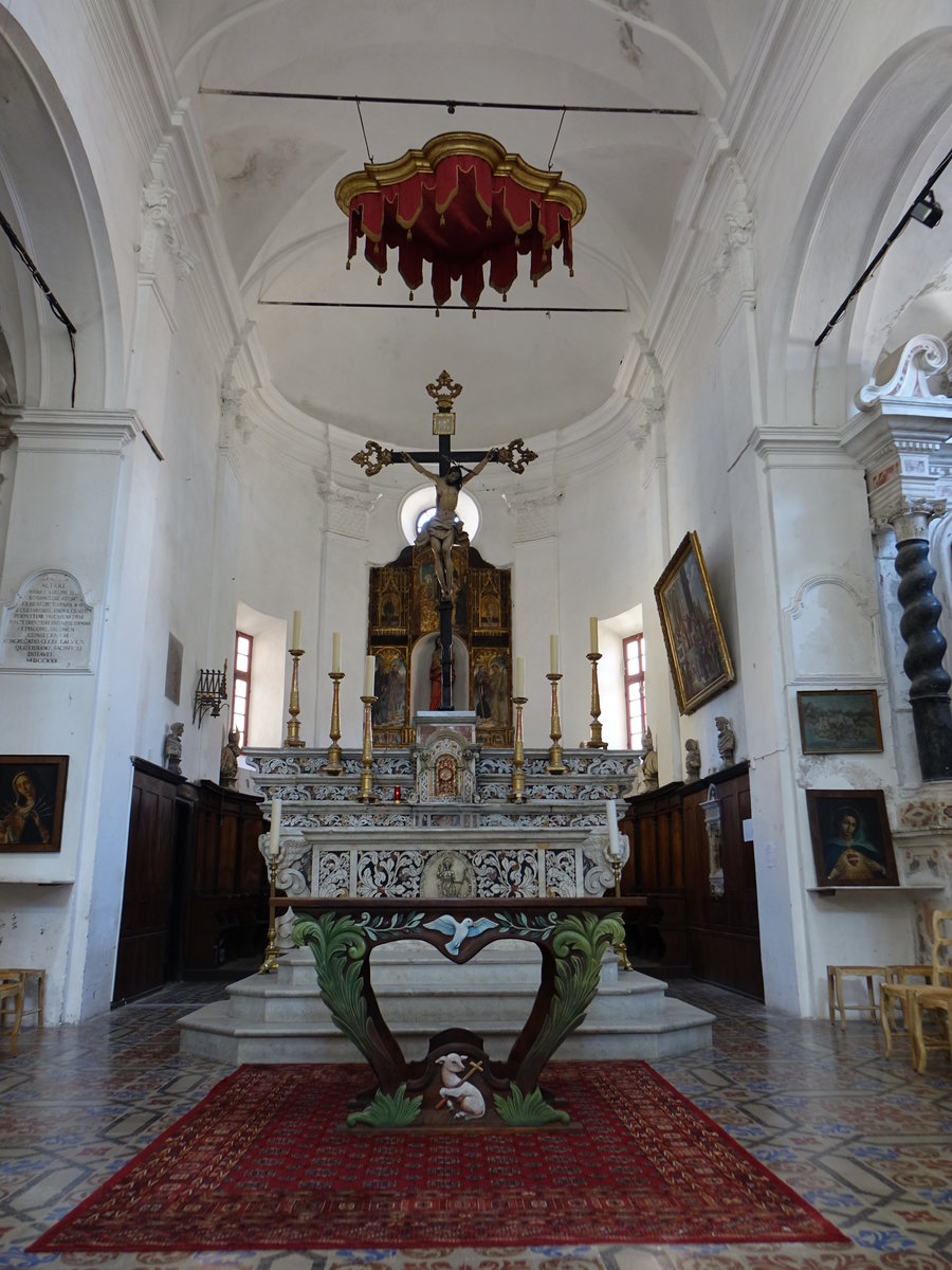 Calvi, barocker Innenraum der Kathdrale St. Jean Baptiste (19.06.2019)