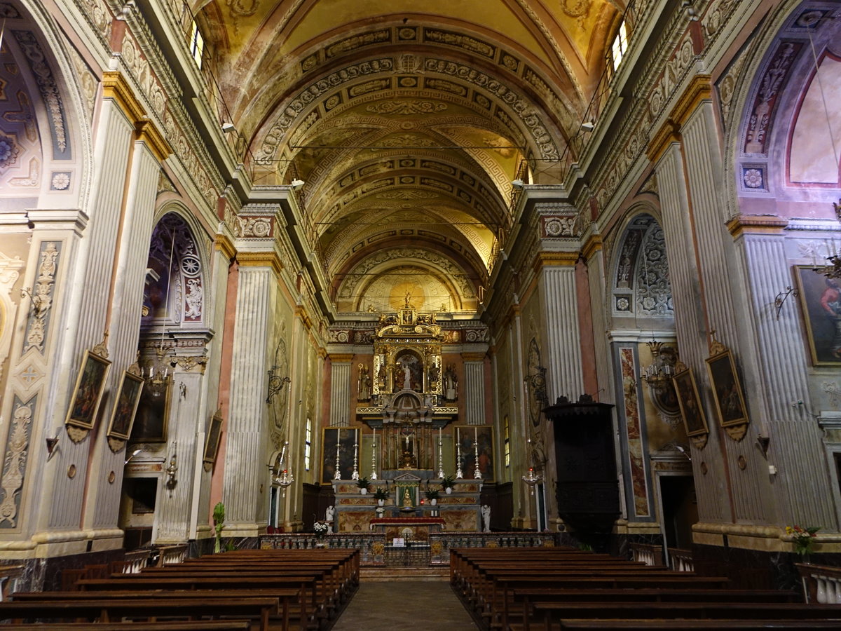 Candelo, barocker Innenraum der San Lorenzo Kirche (05.10.2018)