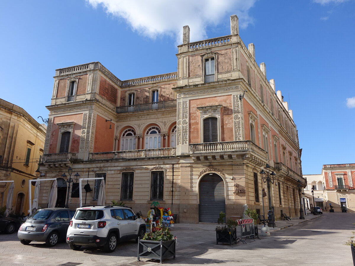 Casarano, Palazzo Capozza in der Via San Giuseppe, erbaut 1889 (02.03.2023)