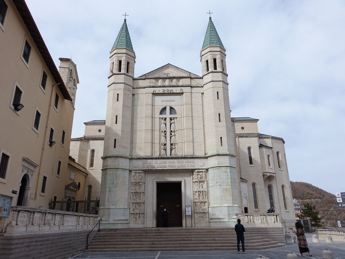 Cascia, Basilica e Santuario di Santa Rita, erbaut ab 1937 (28.03.2022)