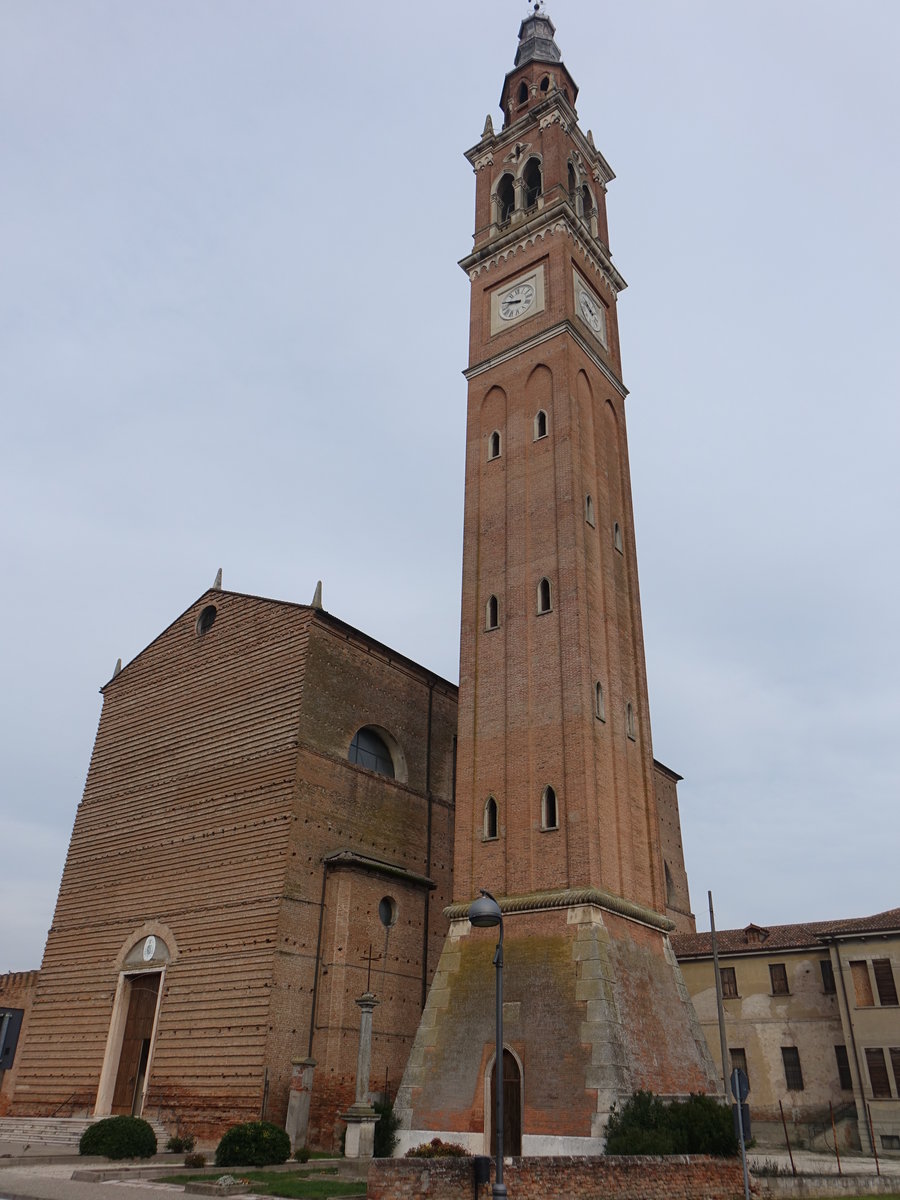 Castelbaldo, Erzpriesterliche Kirche San Prosdocimo, erbaut ab 1783 (28.10.2017)