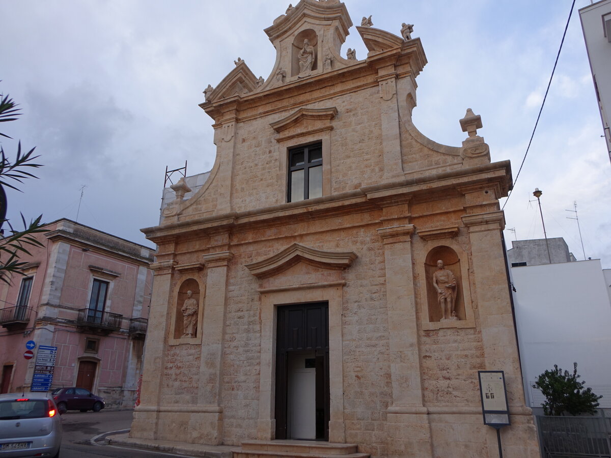 Castellana Grotte, Pfarrkirche St. Maria del Caroseno, erbaut im 16. Jahrhundert (29.09.2022)