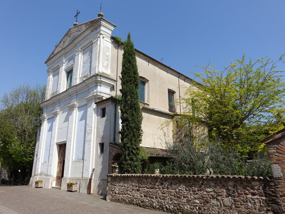 Castellaro Lagusello, Pfarrkirche San Giuseppe, erbaut im 18. Jahrhundert (12.04.2024)