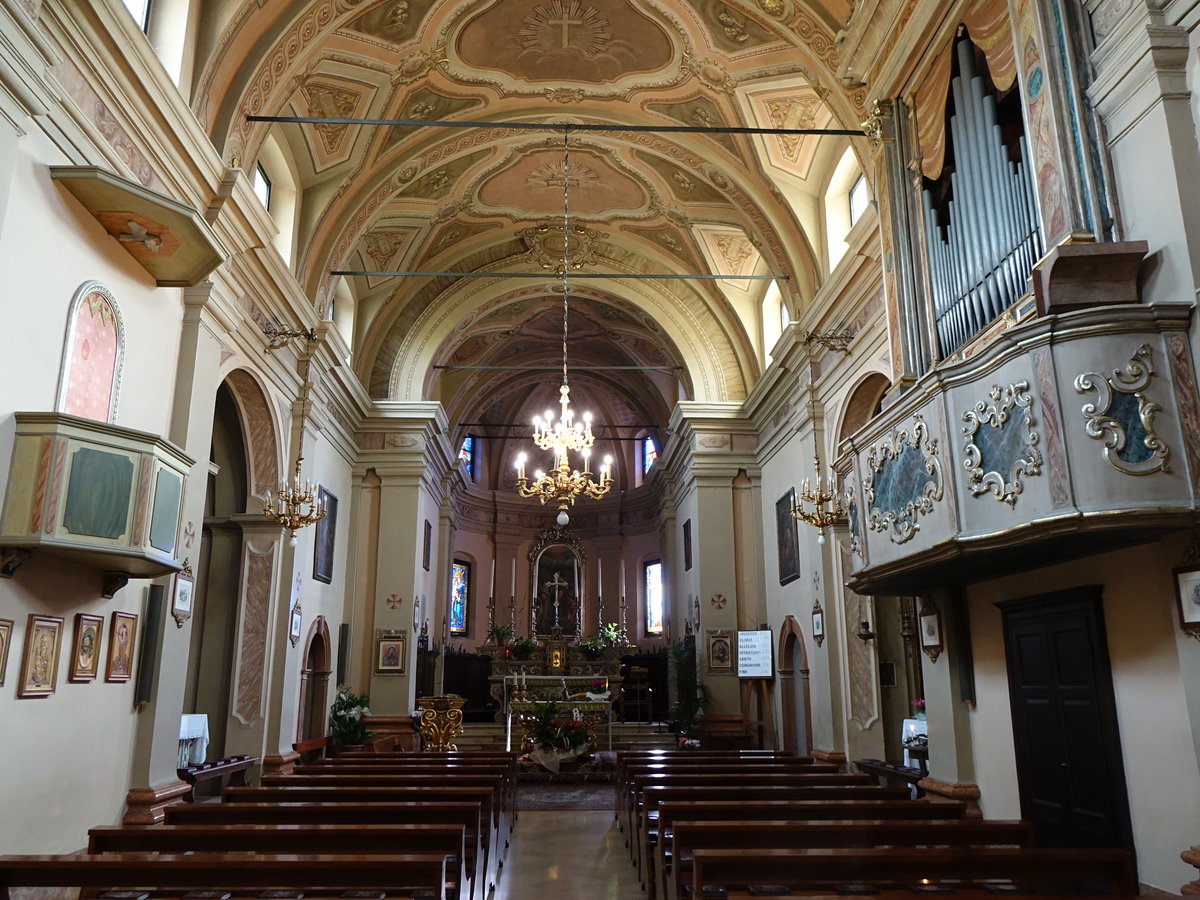 Castelnuovo del Garda, Innenraum der St. Margherita Kirche (11.10.2016)
