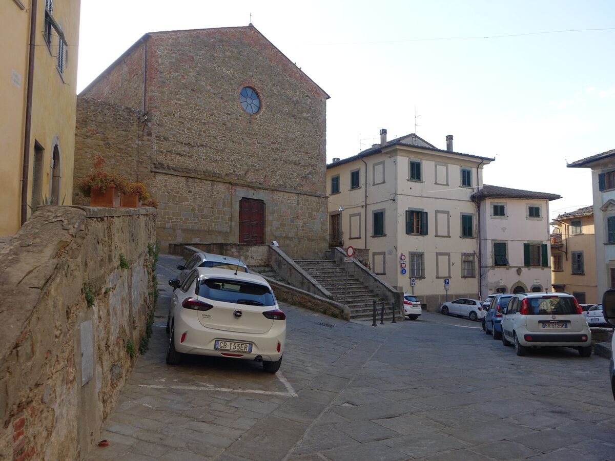 Castiglion Fiorentino, St. Agostino Kirche, erbaut im 13. Jahrhundert (26.03.2022)