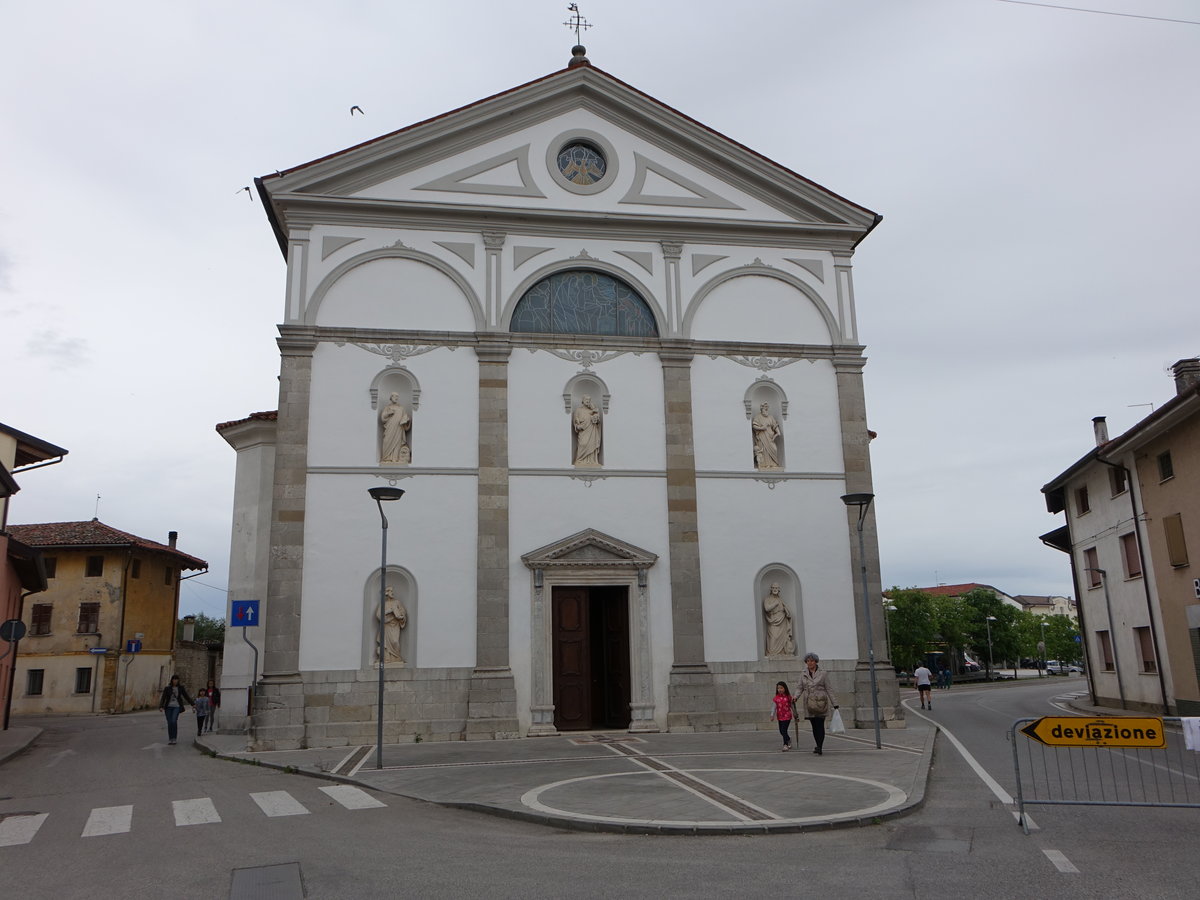 Castions di Strada, Pfarrkirche San Guiseppe, erbaut Mitte des 18. Jahrhundert (06.05.2017)
